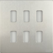 Schneider Electric Ultimate - نظام الشبكة المسطحة - 6 مجموعات - الفولاذ المقاوم للصدأ - GUGS06G-SS